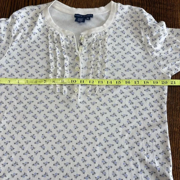 Ralph Lauren Floral Nightgown Ditzy Cottagecore Longsleeve Cotton Size XL - Picture 13 of 14